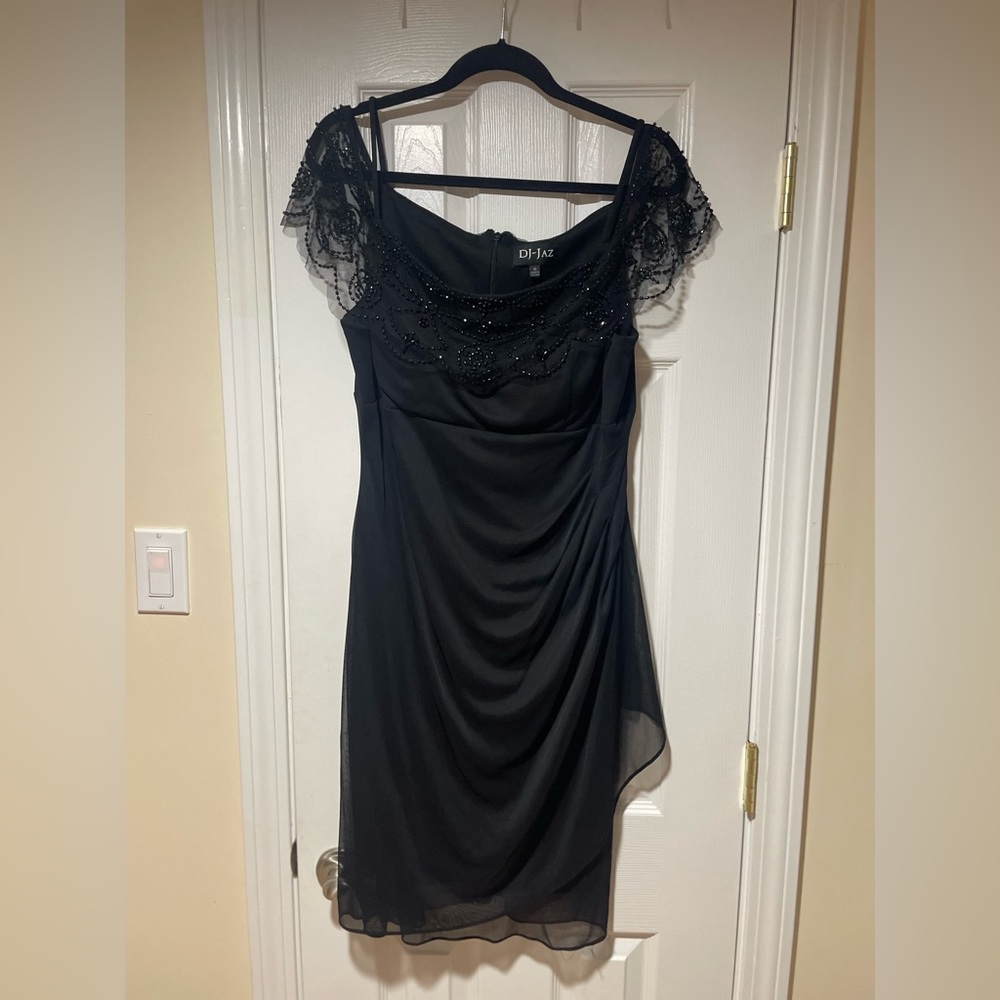 Dj- Jaz Brand Size 16 Black Short Formal Dress